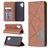 Mobigear Rhombus Slim Samsung Galaxy A32 4G Hoesje Bookcase - Bruin