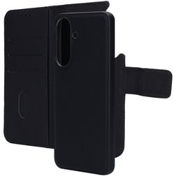 Mobiparts Samsung Galaxy A57 Hoesje Echt Leer Uitneembare 2in1 Bookcase Portemonnee - Zwart