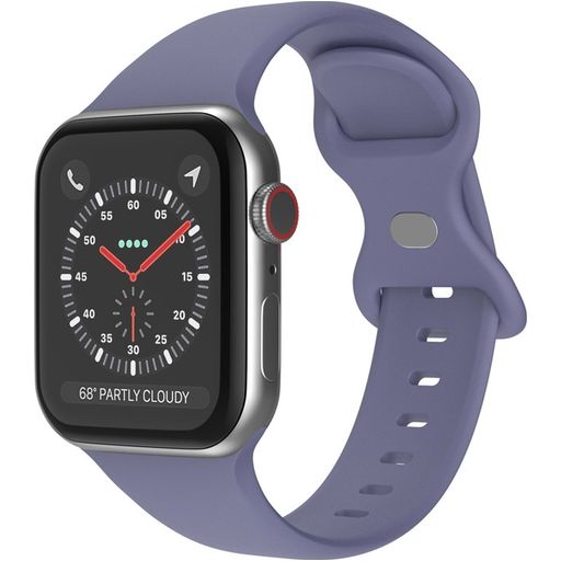 Mobigear Sport Dual Siliconen Apple Watch Bandje Druksluiting - 42/41/40/38 mm - Blauw