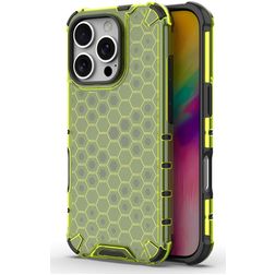Mobigear Honeycomb iPhone 16 Pro Hoesje Hardcase Backcover Shockproof - Groen