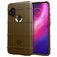 Mobigear Rugged Shield Motorola One Hyper Hoesje Flexibel TPU Backcover Shockproof - Bruin