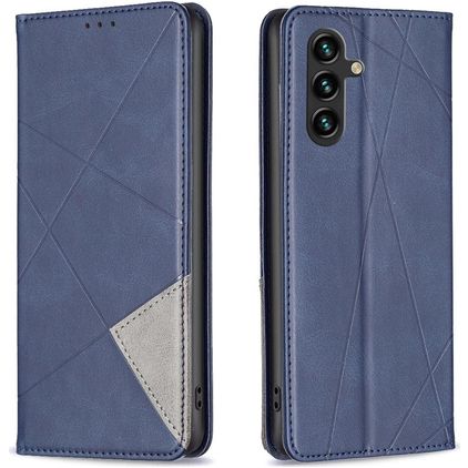Mobigear Rhombus Slim Samsung Galaxy S25 FE Hoesje Bookcase - Blauw