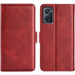 Mobigear Slim Magnet OPPO A76 Hoesje Bookcase Portemonnee - Rood