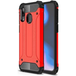 Mobigear Outdoor Samsung Galaxy A40 Hoesje Hardcase Backcover Shockproof - Rood