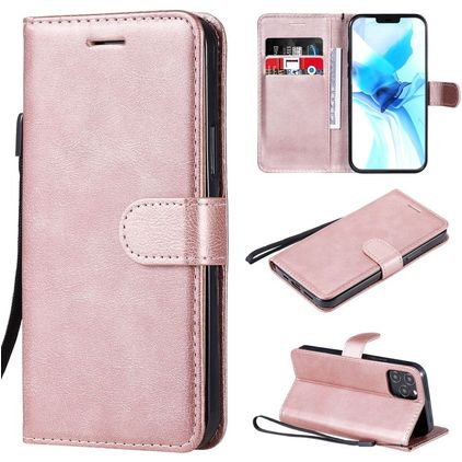 Mobigear Premium iPhone 12 Pro Hoesje Bookcase Portemonnee - Roségoud