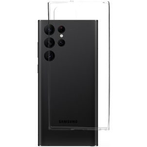 Mobiparts Classic Doorzichtig Samsung Galaxy S22 Ultra Hoesje Flexibel TPU Backcover - Transparant
