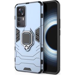 Mobigear Armor Ring Xiaomi 12T Pro Hoesje Hardcase Backcover Shockproof met Ringhouder - Marineblauw