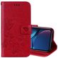 Mobigear Roses iPhone XR Hoesje Bookcase Portemonnee - Rood
