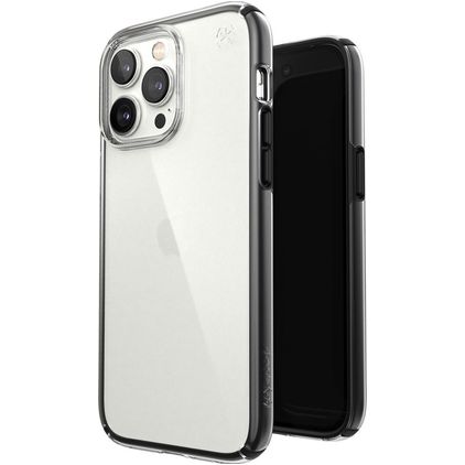 Speck Presidio Perfect Clear Geo iPhone 14 Pro Max Hoesje Hardcase Backcover Shockproof - Transparant / Zwart