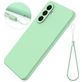 Mobigear Rubber Touch Samsung Galaxy A56 Siliconen Hoesje Backcover - Groen