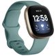 Mobigear Sport Dual Siliconen Fitbit Versa 3 Bandje Druksluiting - Turquoise