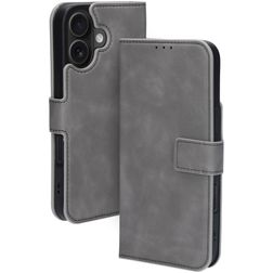 Mobiparts Classic Wallet MagSafe iPhone 16 MagSafe Hoesje Bookcase Portemonnee - Granite Grey
