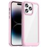 Mobigear Crystal iPhone 14 Pro Hoesje Hardcase Backcover - Transparant / Roze