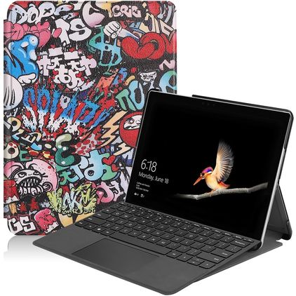 Mobigear Design Microsoft Surface Go 2 Hoes Bookcase - Graffiti