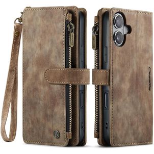 CaseMe C30 iPhone 17 Hoesje Bookcase Portemonnee - Bruin