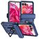 Mobigear Armor Ring Motorola Razr 50 Hoesje Hardcase Backcover Shockproof met Ringhouder - Blauw