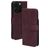 Mobiparts Classic Wallet MagSafe iPhone 16 Pro Hoesje Bookcase Portemonnee - Velvet Red