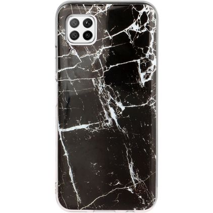 Mobigear Marble Huawei P40 Lite Hoesje Flexibel TPU Backcover - Zwart