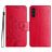 Mobigear Flowers Samsung Galaxy A36 Hoesje Bookcase Portemonnee - Rood