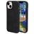 Mobiparts Classic iPhone 15 MagSafe Hoesje TPU,Kunstleer Backcover - Graphite Black