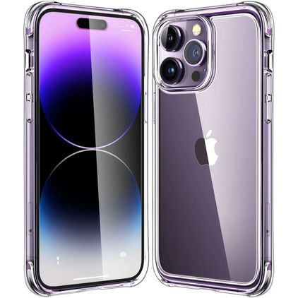 Mobigear Cushion Doorzichtig iPhone 14 Pro Max Hoesje Flexibel TPU Backcover Shockproof - Transparant