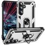 Mobigear Armor ring Samsung Galaxy S25 FE Hoesje Hardcase Backcover Shockproof met Ringhouder - Zilver