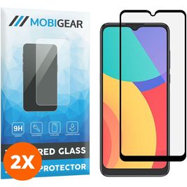 Mobigear Premium HTC Desire 21 Pro Glazen Screenprotector - Case Friendly - Zwart (2-Pack)