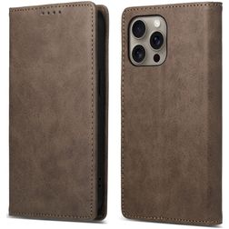 Mobigear Wallet iPhone 16 Pro Max Hoesje Bookcase Portemonnee - Bruin