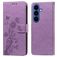 Mobigear Flowers Samsung Galaxy S26 Plus Hoesje Bookcase Portemonnee - Paars
