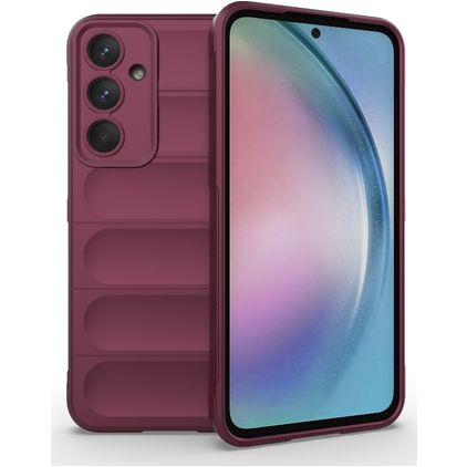 Mobigear Bumpy Samsung Galaxy A55 Hoesje Flexibel TPU Backcover - Rood