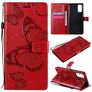 Mobigear Butterfly OPPO Reno 4 Hoesje Bookcase Portemonnee - Rood