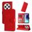 Mobigear Sunflower Xiaomi Redmi 14C Hoesje Bookcase Portemonnee - Rood