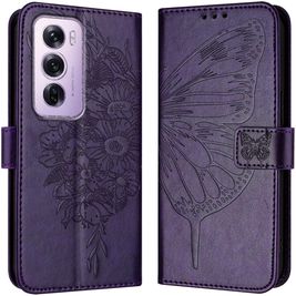 Mobigear Butterfly OPPO Reno 12 Pro Hoesje Bookcase Portemonnee - Paars