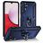 Mobigear Armor Ring Samsung Galaxy A14 Hoesje Hardcase Backcover Shockproof met Ringhouder - Blauw