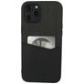 Valenta Card Slot iPhone 12 Pro Max Hoesje Echt Leer Backcover met Pasjeshouder - Zwart