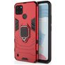 Mobigear Armor Ring Realme C25Y Hoesje Hardcase Backcover Shockproof met Ringhouder - Rood