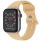 Mobigear Sport Dual Siliconen Apple Watch Bandje Druksluiting - 42/41/40/38 mm - Beige