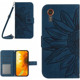 Mobigear Sunflower Samsung Galaxy Xcover 7 Hoesje Bookcase Portemonnee - Marineblauw