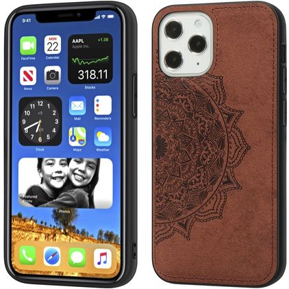 Mobigear Mandala iPhone 12 Pro Max Hoesje Hardcase Backcover - Bruin