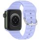 Mobigear Bumpy Siliconen Apple Watch Bandje Gespsluiting - 42/41/40/38 mm - Paars
