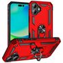Mobigear Armor Ring iPhone 17 Hoesje Hardcase Backcover Shockproof met Ringhouder - Rood