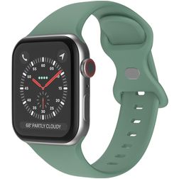 Mobigear Sport Dual Siliconen Apple Watch Bandje Druksluiting - 49/46/45/44 mm - Avocado