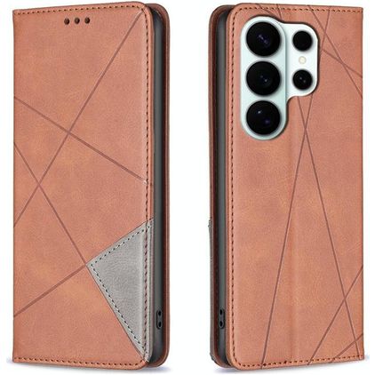 Mobigear Rhombus Slim Samsung Galaxy S26 Ultra Hoesje Bookcase - Bruin