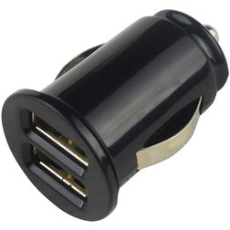 Mobigear Dual USB Autolader 12W 2.4A - Zwart