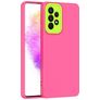 Mobigear Colors Samsung Galaxy A73 Hoesje Flexibel TPU Backcover - Roze