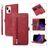 Mobigear Zipper iPhone 14 Plus Hoesje Bookcase Portemonnee - Rood