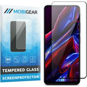 Mobigear Premium POCO X5 Glazen Screenprotector - Case Friendly - Zwart