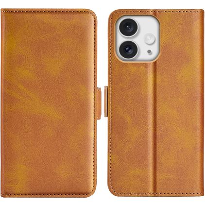 Mobigear Slim Magnet iPhone 16 Pro Max Hoesje Bookcase Portemonnee - Cognac