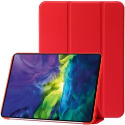 Mobigear Tri-Fold Gel iPad 11 (2025) Hoes TPU,Kunstleer Bookcase - Rood