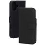 Mobiparts Wallet iPhone 16 Plus MagSafe Hoesje Echt Leer Bookcase Portemonnee - Zwart